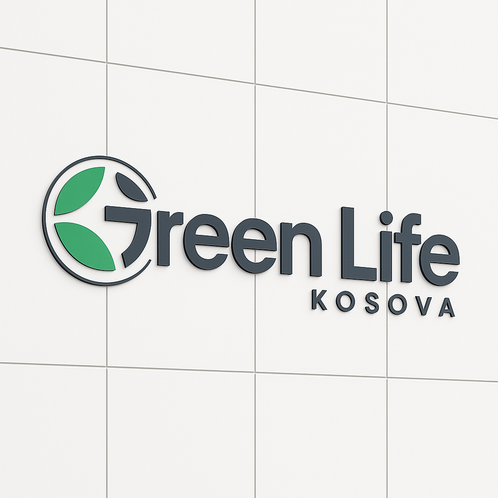 GreenLife Kosova Office - Professional Wall Logo